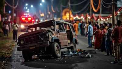 2 dead, 10 injured as DJ vehicle comes in contact with live wire during Patua Yatra procession in Odisha | Bhubaneswar News 2 dead, 10 injured as DJ vehicle comes in contact with live wire during Patua Yatra procession in Odisha | Bhubaneswar News