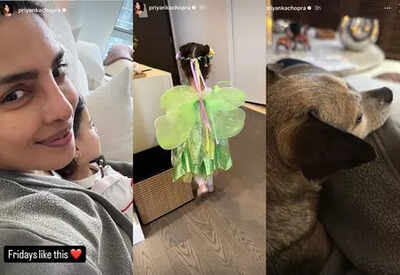 Priyanka Chopra shares glimpses of daughter: Fridays like this | Hindi Movie News Priyanka Chopra shares glimpses of daughter: Fridays like this | Hindi Movie News