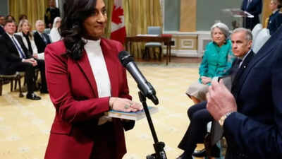 Indian-origin Anita Anand takes oath as Canada’s foreign minister, with her hands on Bhagavad Gita